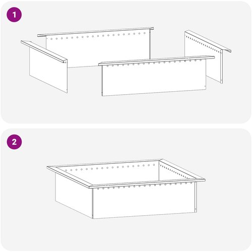  Prsten za vatru Crna 90 x 90 x 25 cm Čelik Slike