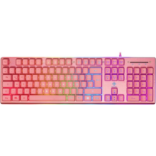  Deltaco Gaming GAM-021-RGB-P-DE keyboard USB QWERTZ German Pink Cijene