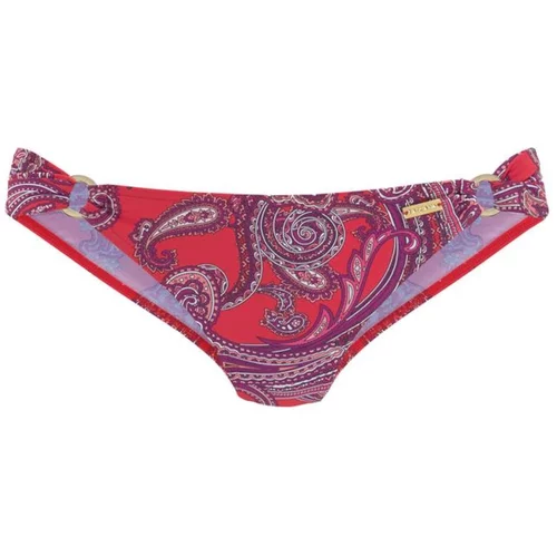 Lascana Bikini donji dio tamno ljubičasta / roza / crvena / bijela