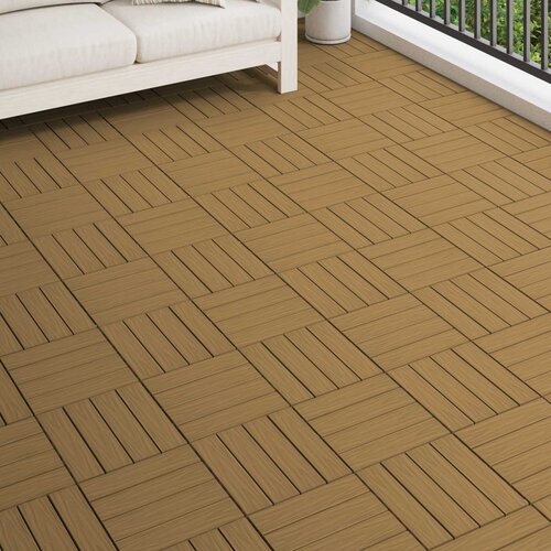  Pločice za decking 3D Dizajn 11 pcs Tikovina 30 x 30 cm Cijene