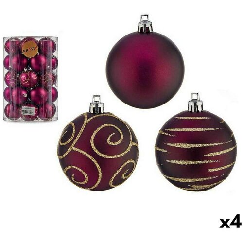  Set božićnih kuglica Vijoličasta PVC Ø 6 cm (4 kom.) Cijene