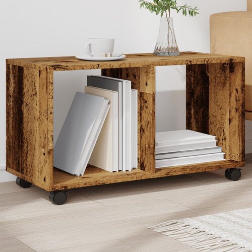 Furnova Omarica na kolesih starinski les 72x33x42,5 cm inženirski les, (21914933) Slike
