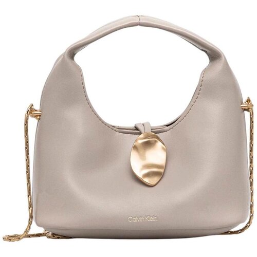 Calvin Klein Jeans Torbe STONE LOCK SLOUCHY CROSSBODY BAG LV04K3177G Bež Slike
