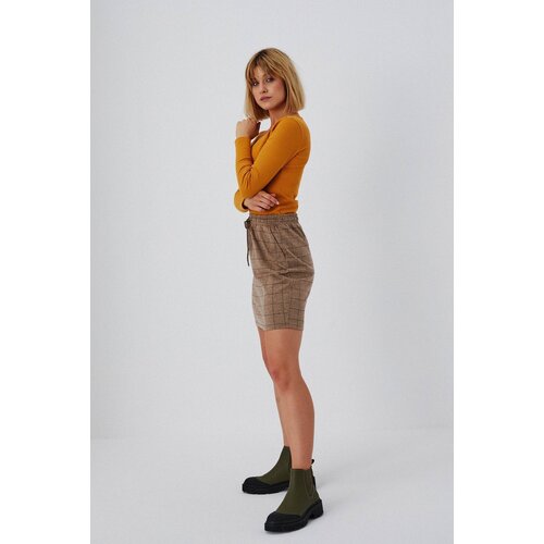 Marisse Checkered Pencil Skirt Z-Sc-3602 Caramel Cijene