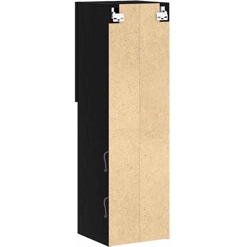  Set TV komoda Zidne 2 pcs Crni hrast 30,5 x 30 x 102 cm Slike