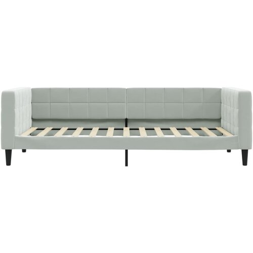  Dnevni krevet s madracem svjetlosivi 100 x 200 cm bar&amp;scaron;unasti Slike