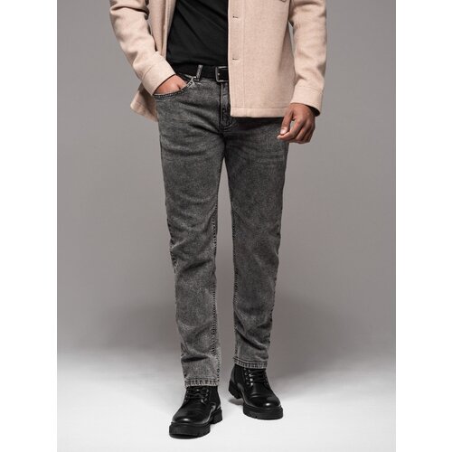 Ombre Men's classic washed REGULAR FIT jeans - gray Cijene