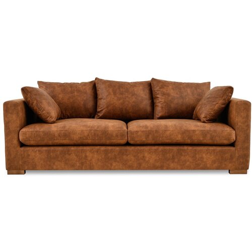 Scandic Konjak smeđa sofa od imitacije kože 225 cm Hamburg &amp;ndash; Slike