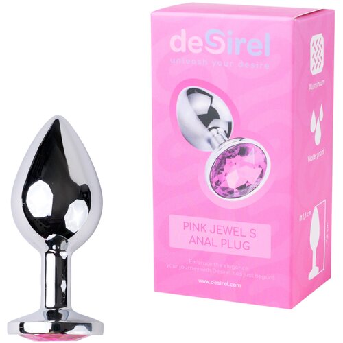 Desirel pink Jewel S - analni plug (srebrno-ružičasti) Cene