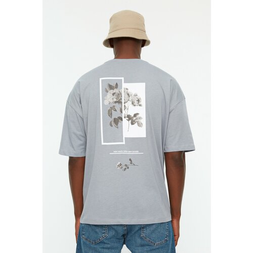 Trendyol T-Shirt - Gray - Oversize Slike