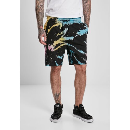 Urban Classics Dye Sweat Shorts Black Tie Cene