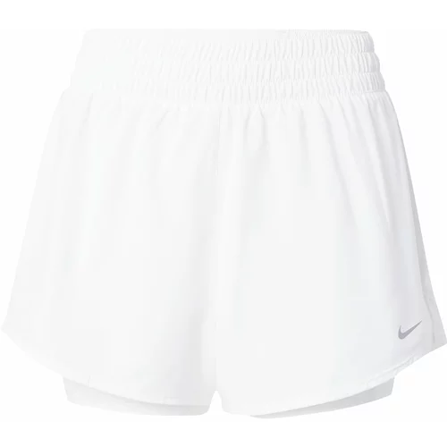 Nike Športne hlače 'ONE' srebrna / bela