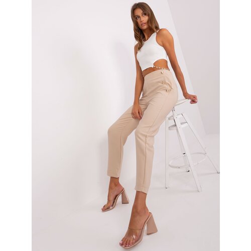 Fashion Hunters Light beige suit trousers by OCH BELLA Slike