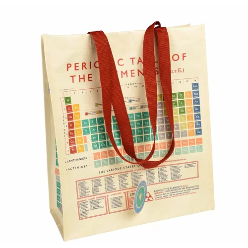 Rex London torba za kupovinu od recikliranog papira periodic table
