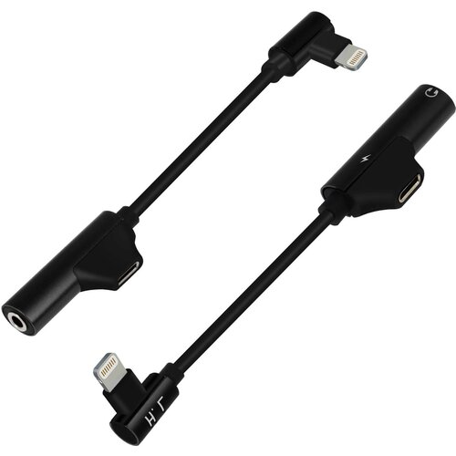 AVIZAR Kotni avdio in polnilni adapter iPhone Lightning na 3,5 mm vticnico in Lightning, HL-092 - crn, (20618074) Slike