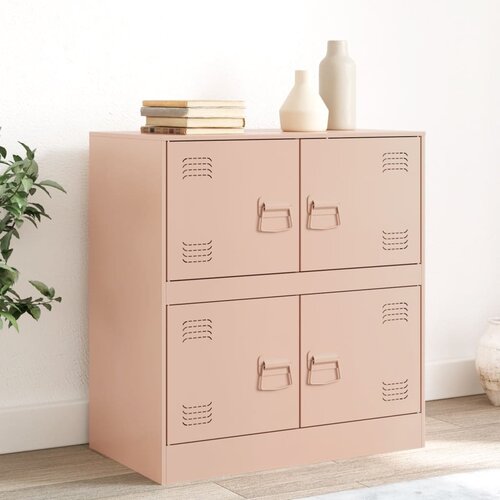VidaXL Komoda ružičasti 67 x 39 x 73 cm čelična Slike