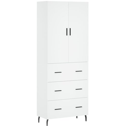 Maison Chic Visoka omara - Komoda - Predalnik bela 69,5x34x180 cm inženirski les, (21720357) Cene