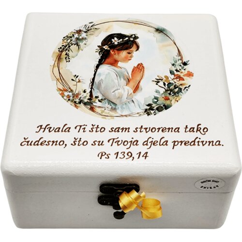  🕊️ Unikatna kutija za prvu sv. Pričest &ndash; Savr&scaron;ena uspomena za poseban dan - 1. 16x16x10cm - 165214 Cijene