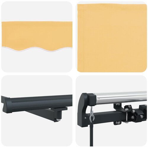  Povlačivi tende Pijesak 350 x 250 cm Tkanina i Aluminij Slike
