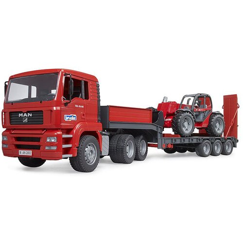 Bruder kamion MAN TGA sa niskom prikolicom i Manitou telehendlerom 027742 Slike