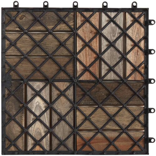  Pločice za decking 10 pcs Sivi 30 x 30 cm Acacijsko drvo Slike