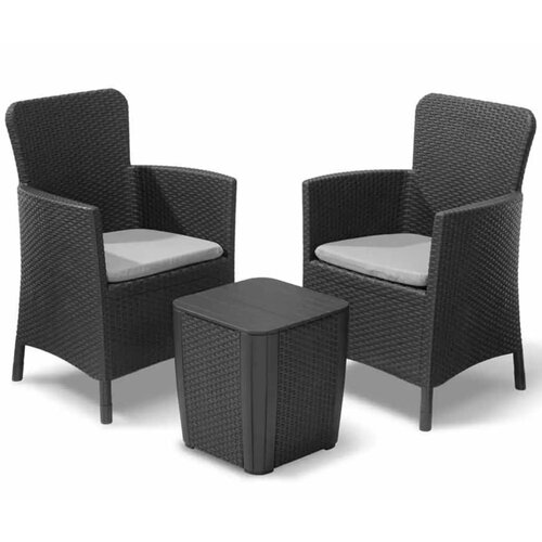 Allibert Balkonska garnitura Miami 5-delna grafitna 223815 Slike