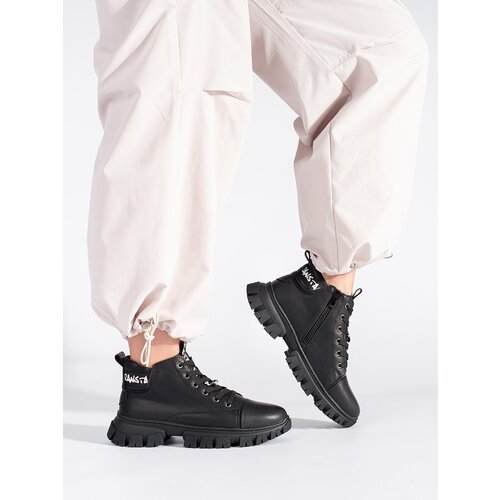 Sergio Leone Women's ankle boots lace-up black Cene