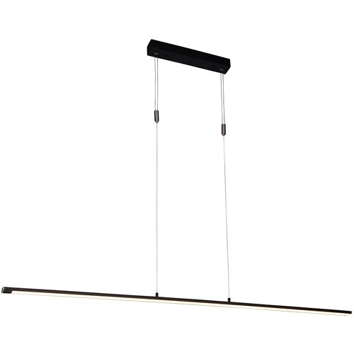 Honsel Moderne hanglamp zwart 160 cm dimbaar - Benson Cene