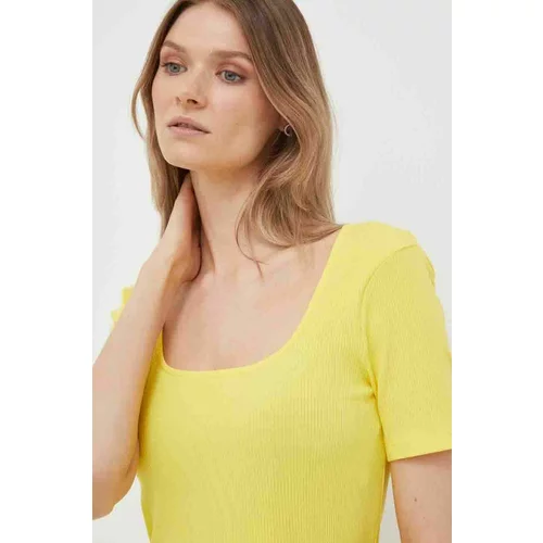 United Colors Of Benetton Kratka majica ženski, rumena barva