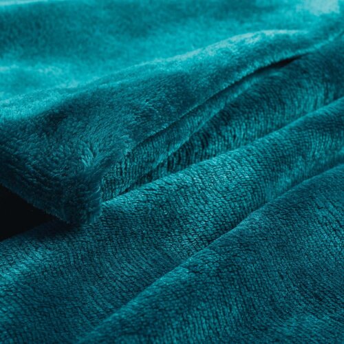 Douceur d int&amp;eacute;rieur Modra odeja iz mikroflanele 125x150 cm Flanou &amp;ndash; Slike