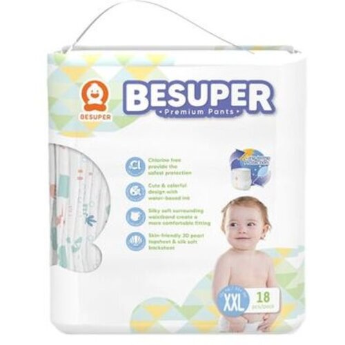 BeSuper_Premium BeSuper Premium Pelene-Gaćice XXL (15+ kg) 18 kom Cene