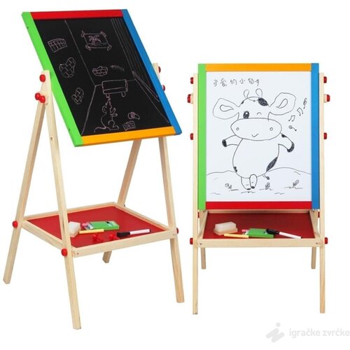 dvostrana tabla za crtanje za decu (piši-briši+školska tabla) Slike