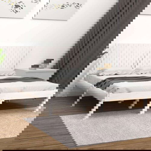  Posteljni okvir bel iz trdne borovine 160x200 cm, (20646797) Slike