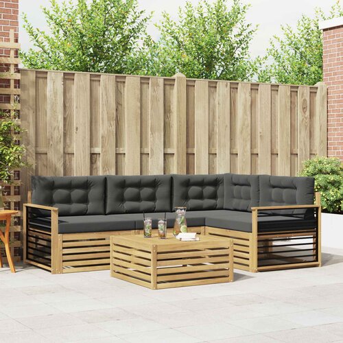  Set vanjskih sofa 6 kom. Bijela i antracit Poliester Cijene