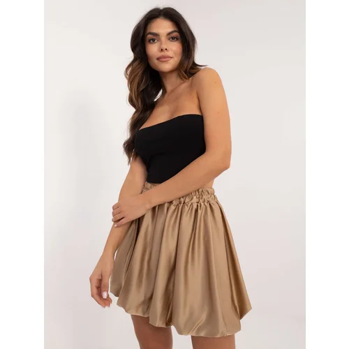 Fashionhunters Brown skirt with elastic