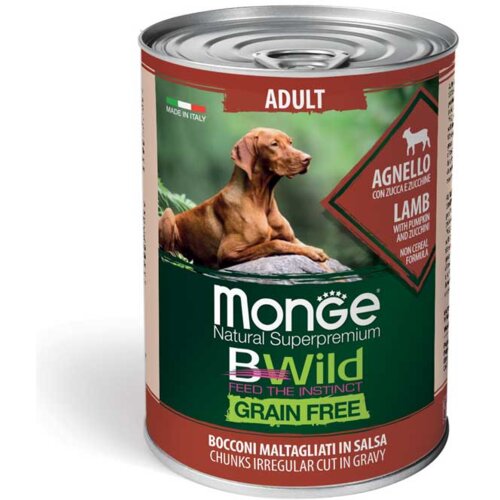 Monge vlažna hrana za pse bwild adult grain free, jagnjetina 400g Cene