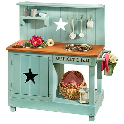 MUDDY BUDDY otroška kuhinja muddy buddy adventurer star (80 x 40 x 90 cm, cipresa, modra) Cene