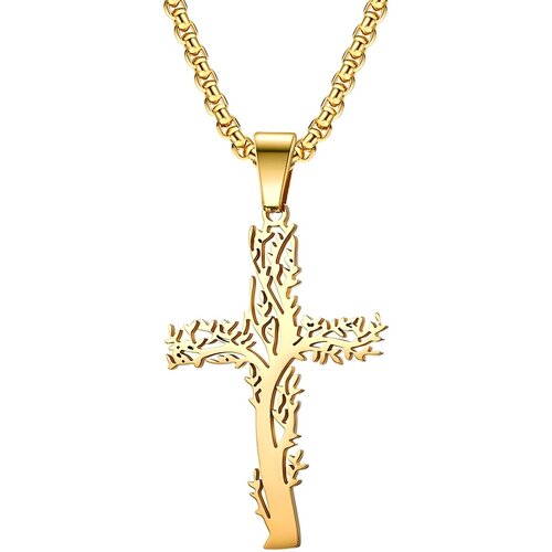 Ogrlica Tree Cross - Zlatna KP34109 Cijene