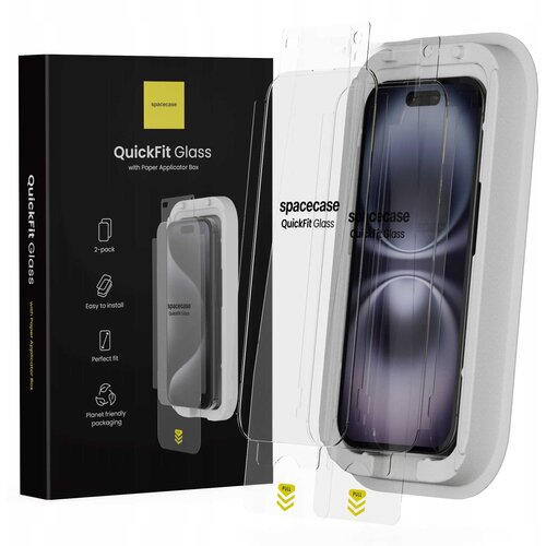 Spacecase QUICKFIT KALJENO STEKLO ZA IPHONE 15 16 ZA&amp;Scaron;ČITNA FOLIJA, (21968033) Slike