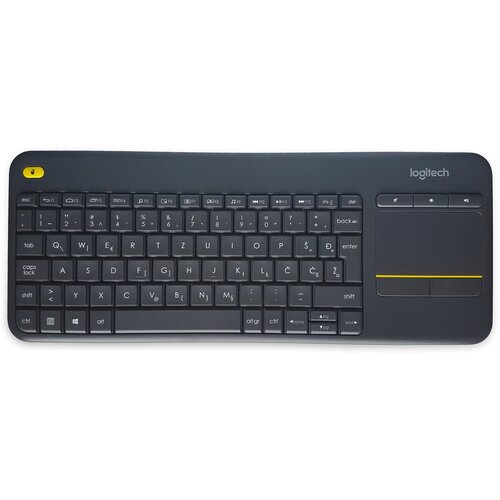 Logitech K400 Plus črna brezžična tipkovnica s sledilno plo&scaron;čico s slovenskimi tipkami Cene