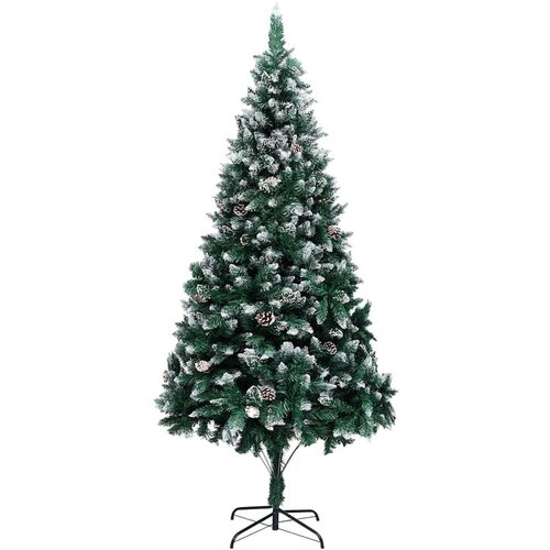 VidaXL Umjetno božićno drvce Zelena 240 cm PVC i Čelik i Plastika Slike