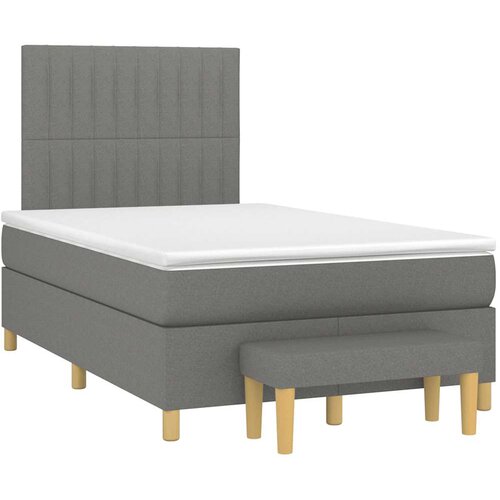  box spring s madracem tamnosivi 120 x 190 cm tkanina Cijene