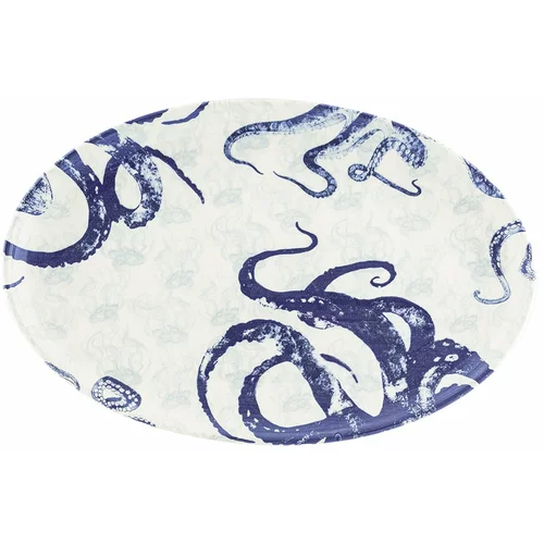 Villa Altachiara plavo-bijeli keramički tanjur za posluživanje Positano, 40 x 25 cm