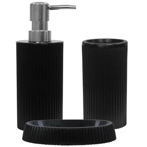  PZR-066 black bathroom set (3 pieces) Cene