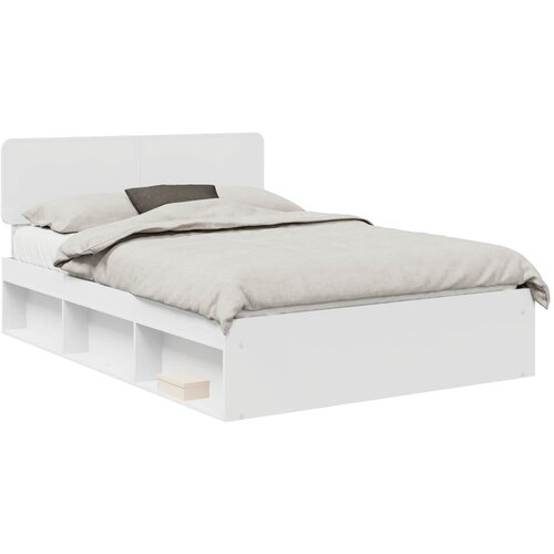 vidaXL konstrukcija postelje bela 160 x 200 cm masivno borovo les, (5000102731) Cene