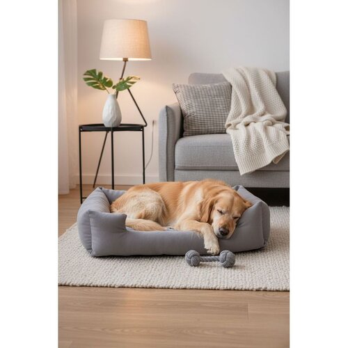 Paws &amp;amp;amp; Whiskers Krevet za ljubimce Kare, 60 &amp;times; 45 &amp;times; 15 cm, Sivi Slike