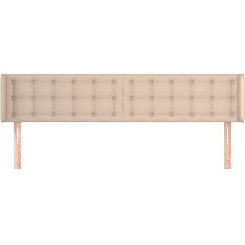  Uzglavlje s u&amp;scaron;ima boja cappuccina 183x16x78/88 cm umjetna koža Slike