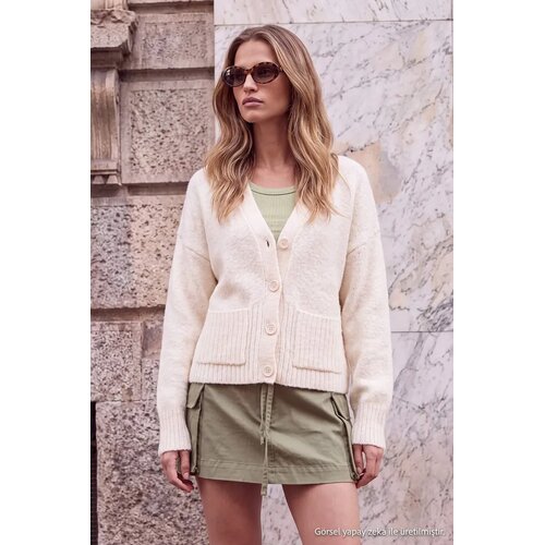 TRENDYOLMILLA Trendyol ženski duks Twoaw27Hi00090, ecru Cene