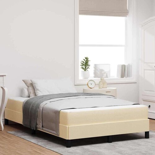 vidaXL Postelja z vzmetnico Drugo krema 120 x 200 cm blago Cene