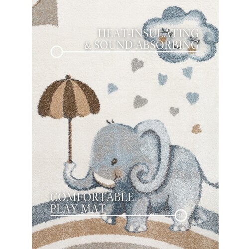 Villeroy Boch Kremno bela otro&amp;scaron;ka preproga 120x170 cm Walk like an Elephant Rainy Party &amp;ndash; Slike